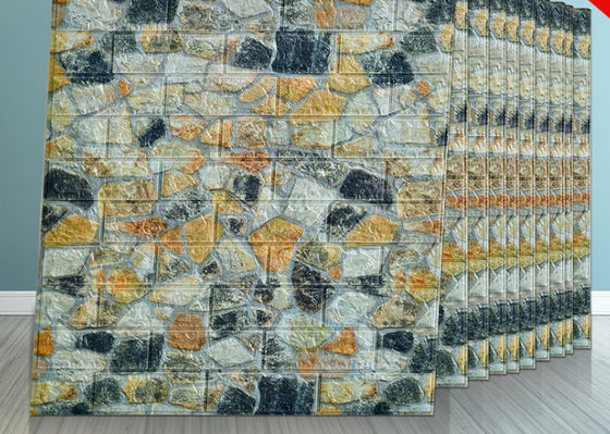 50*50CM Moistureprooof 3D PET Schaum-Tapete, Schaum-Aufkleber der Wand-3D für Bürogebäude